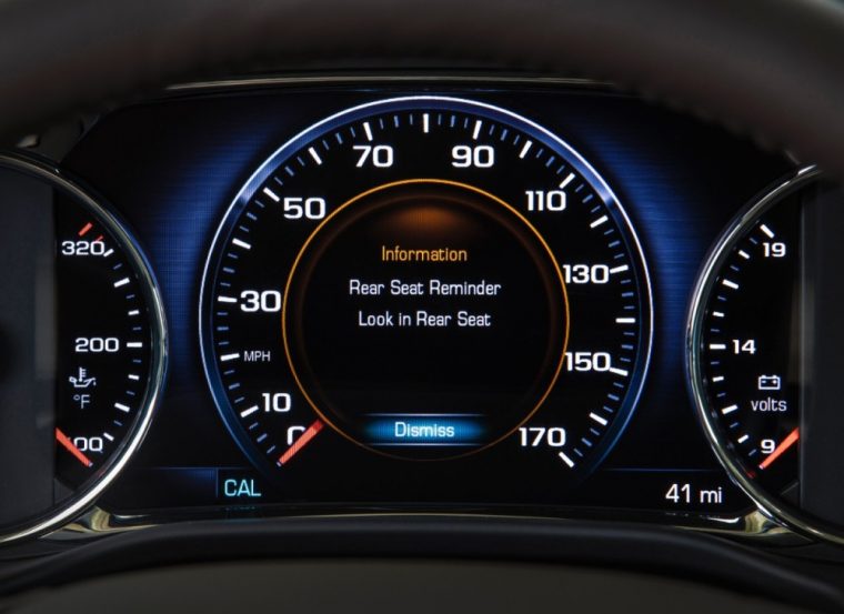 GM’s new Rear Seat Reminder alert technology will reduce the risk of young children being left inside of hot vehicles