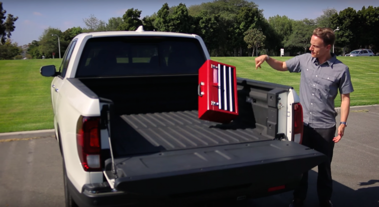 2017 Honda Ridgeline toolbox test shows its composite bed is better than the Ford F-150 and Chevy Silverado