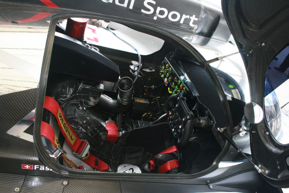 Cockpit of an Audi R18 TDI