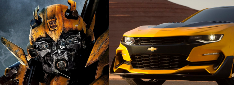 Bumblebee face-Camaro comparison