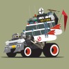 Ghostbusters Ecto-1 and Immortan Joe Gigahorse from Mad Max: Fury Road