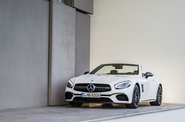 The 2017 Mercedes-Benz SL convertible carries a starting MSRP of $87,050 and is available with V6, V8, and V12 engines