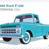 The 1965 F-100 is one of the vehicles featured in the U.S. Postal Service’s new stamp collection that pays tribute to pickup trucks