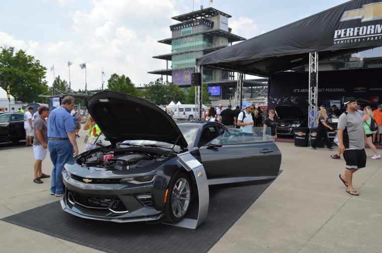 2017 Chevy Camaro 50th Anniversary Edition at Chevy Display during Brickyard 400 NASCAR race at Indianapolis Motor Speedway