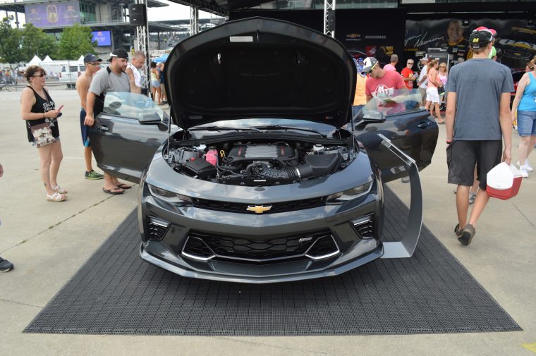 2017 Chevy Camaro 50th Anniversary Edition at Chevy Display during Brickyard 400 NASCAR race at Indianapolis Motor Speedway