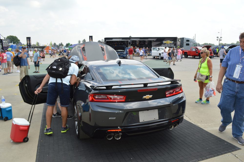 2017 Chevy Camaro 50th Anniversary Edition at Chevy Display during Brickyard 400 NASCAR race at Indianapolis Motor Speedway