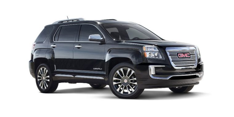 The 2017 GMC Terrain is a compact crossover vehicle that carries a starting MSRP of $23,975