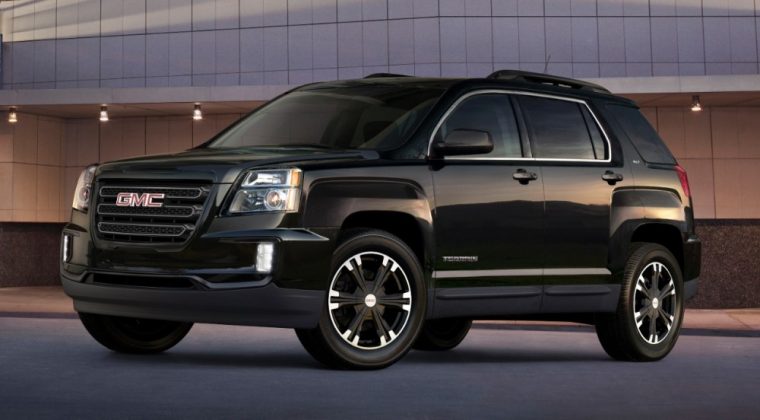 The 2017 GMC Terrain is a compact crossover vehicle that carries a starting MSRP of $23,975