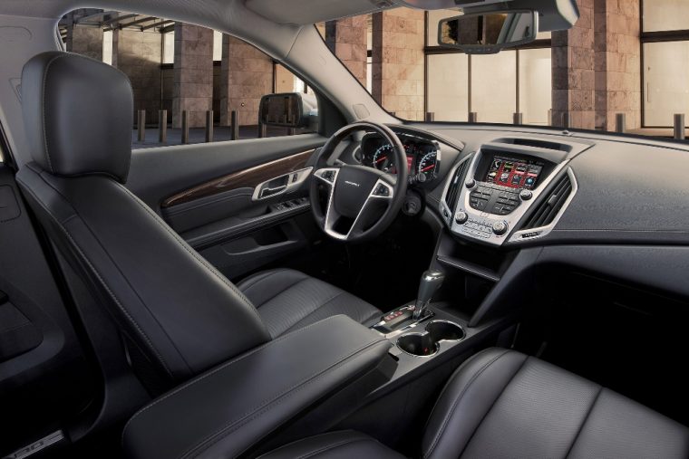 The 2017 GMC Terrain is a compact crossover vehicle that carries a starting MSRP of $23,975