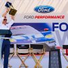 Bill Ford celebrates with Le Mans trophy