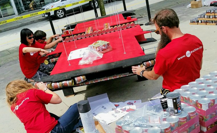 Jeep Wrangler Canstruction Making