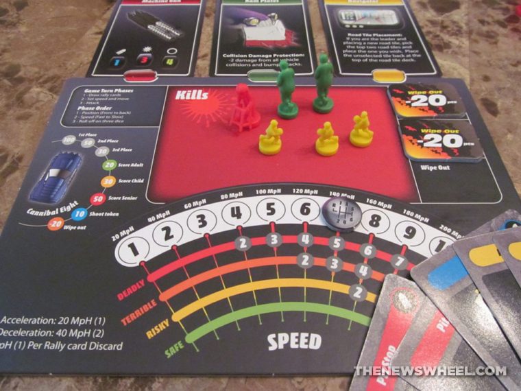 Road Kill Rally Z-Man Games Racing Board Game Review player board