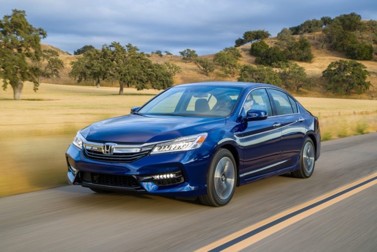 The 2017 Honda Accord Hybrid sedan yields EPA-estimated fuel economy of 49 mpg on the highway, but still comes with an affordable price tag