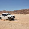 White 2017 Ford F-150 Raptor in desert