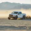 White 2017 Ford F-150 Raptor in desert