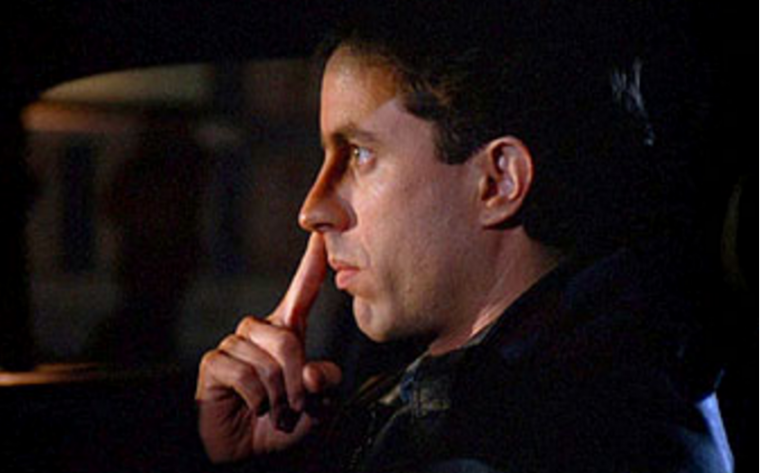Jerry Seinfeld picks his nose in classic Seinfeld episode "The Pick"