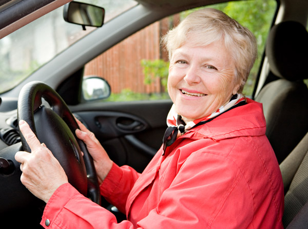 old lady granny driving car woman elderly driver