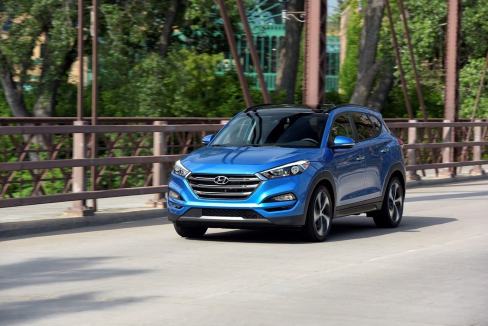 2017 Hyundai Tucson Overview blue vehicle