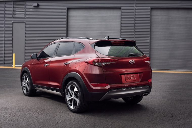 2017 Hyundai Tucson Overview red model