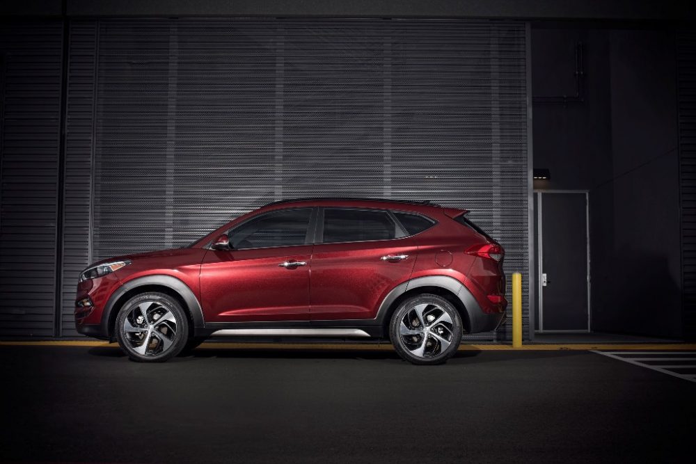 2017 Hyundai Tucson Overview red side profile