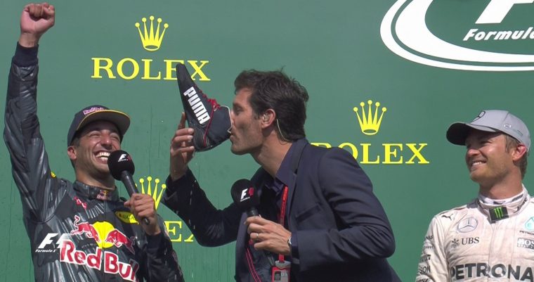 2016 Belgian Grand Prix Recap - Webber Drinks Ricciardo's Shoey