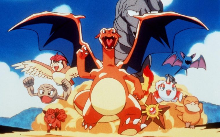 Group of animated pokemon from television series movies