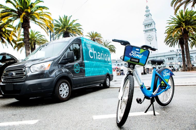 Chariot Ford Transit shuttle and Ford GoBike