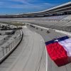 The 2017 Silverado HD displayed its power by towing a large flag around Texas Motor Speedway