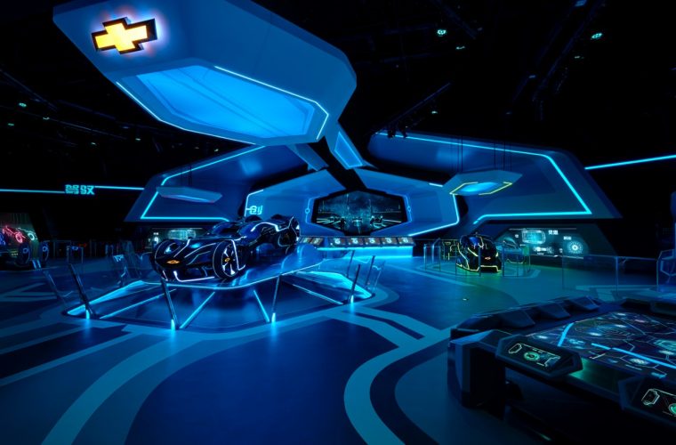 The newly opened "TRON Realm, Chevrolet Digital Challenge" at Tomorrowland in Disneyland Shanghai