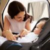 baby in car seat with mother baby names