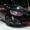 Black pink Toyota Prius c at Chicago Auto Show