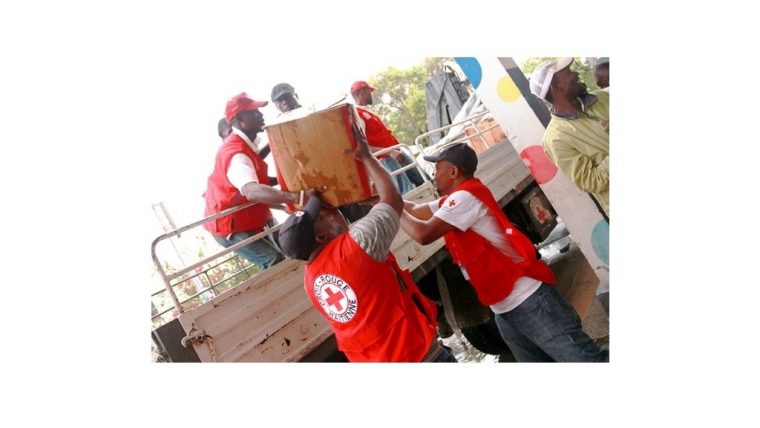 American Red Cross workers in Haiti