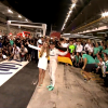 Nico and Vivian Rosberg celebrate with Mercedes