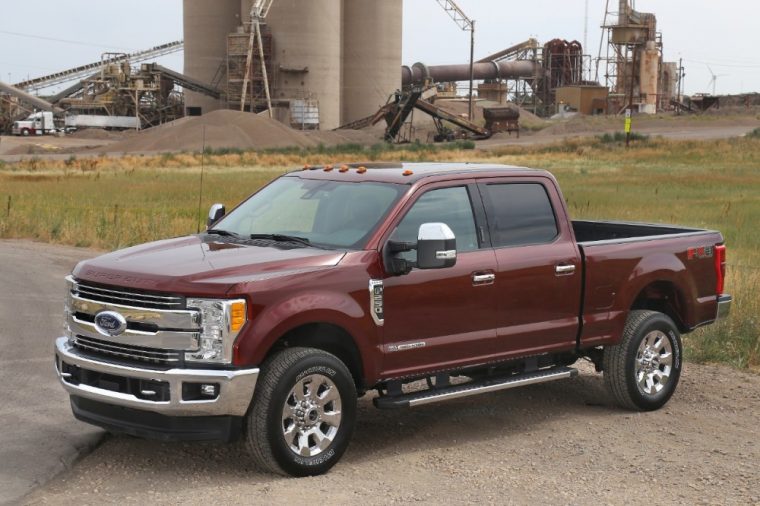 The 2017 Ford F-Series Super Duty provides seating for up to six people and carries a starting MSRP of less than $33,000