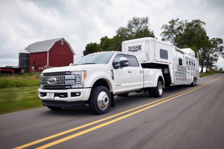 The 2017 Ford F-Series Super Duty provides seating for up to six people and carries a starting MSRP of less than $33,000