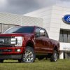 The 2017 Ford F-Series Super Duty provides seating for up to six people and carries a starting MSRP of less than $33,000