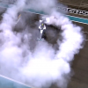 Nico Rosberg doing donuts after the race
