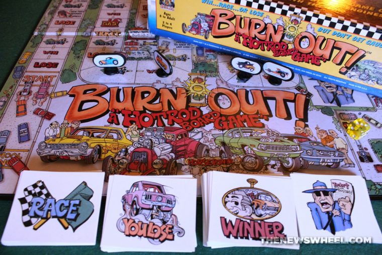 Burn Out Hot Rod Board Game Car Racing 1996 Holaday Shields review