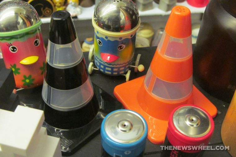 Car Themed Salt and Pepper shakers Automotive novelty traffic cone