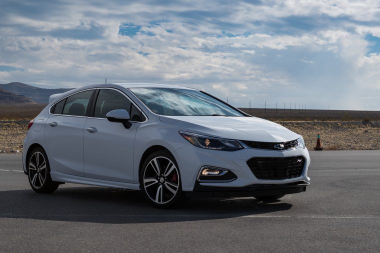 A 2017 Chevy Cruze hatch featuring performance parts