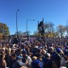 Millions of Chicago Cubs fans take to the streets downtown during the 2016 World Series parade celebration on Friday November 4, 2016