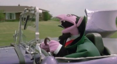 Follow that Bird Sesame Street The Count's Countmobile Car Muppet Driving