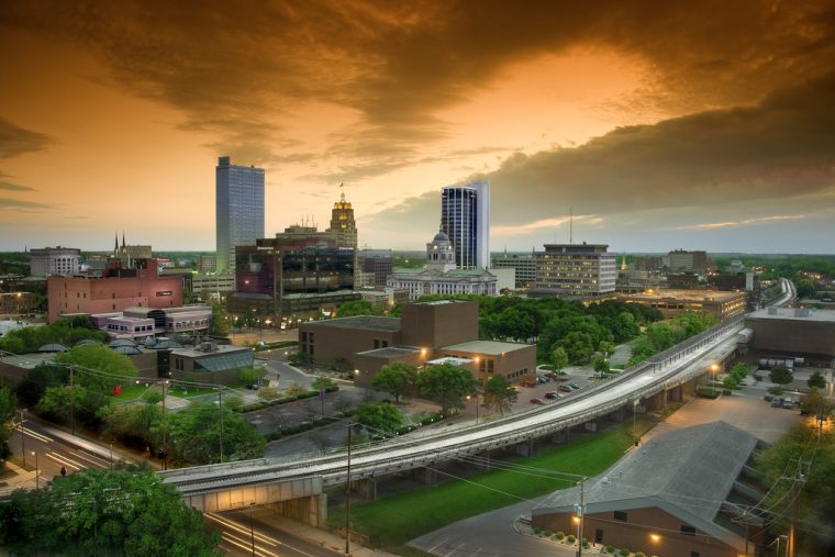 Fort Wayne Indiana highways driving travelling navigating skyline