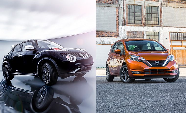 Nissan Juke Pearl and Nissan Versa Note