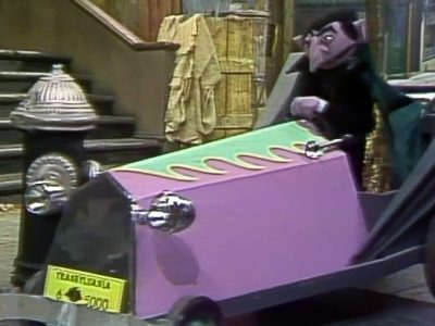 Original Sesame Street Countmobile Hot Rod car