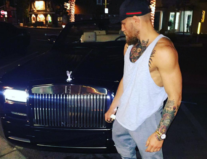 UFC star Conor McGregor has a large car collection, which includes a BMW i8, Cadillac Escalade, Rolls Royce Dawn, Rolls Royce Drophead, and a Lamborghini Aventador