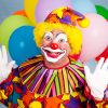 clown car balloons happy man laugh circus