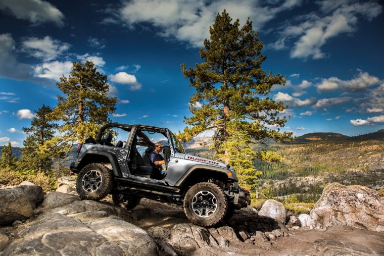 The Jeep Wrangler is offered with new LED headlights for the 2017 model year