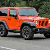 The Jeep Wrangler is offered with new LED headlights for the 2017 model year