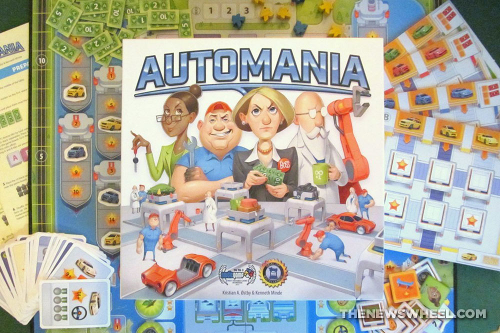 Automania Second Edition board Game review Aporta car industry Euro pieces